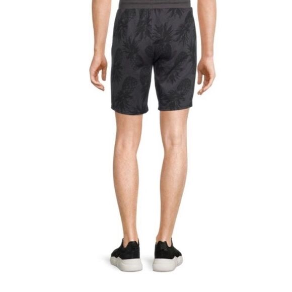 Men's Comfy Plus Black & Pineapple Print Lounge Shorts 2-Pack Size 2X - Picture 8 of 10